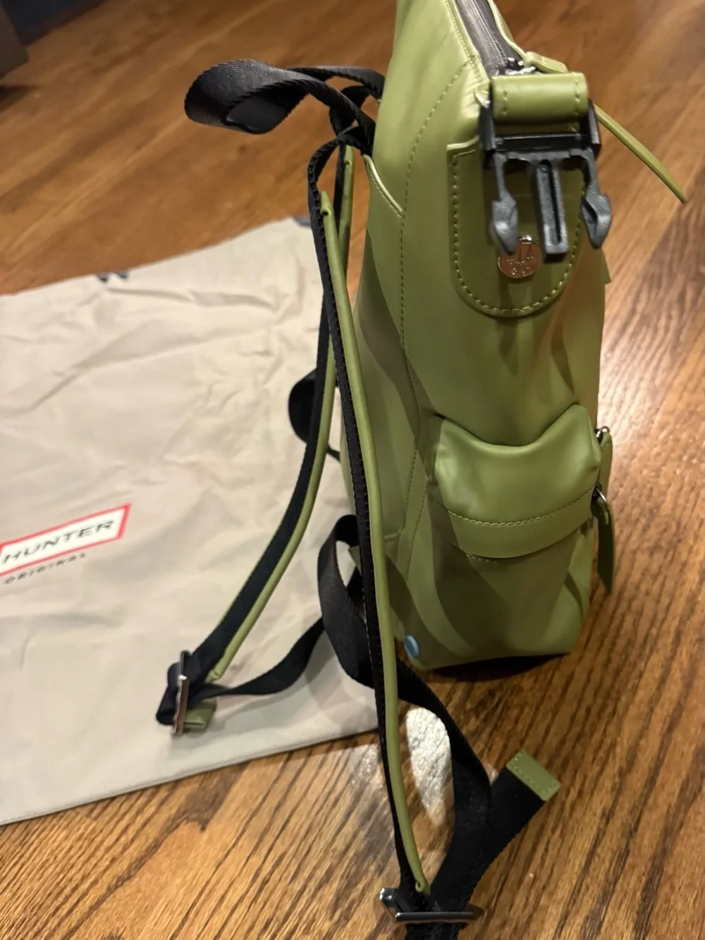 Hunter Green Mini Backpack with Front Pocket